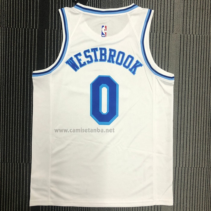 Camiseta Los Angeles Lakers Russell Westbrook #0 Classic 2019-20 Blanco